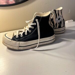 CUSTOM Converse Classic Black and White High-Tops